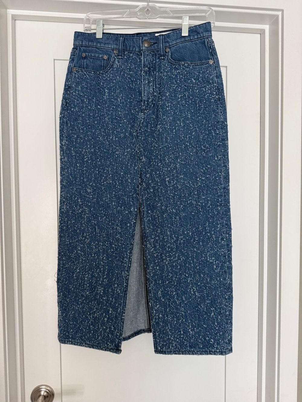 rag & bone Blue Speckled Straight-Leg Jeans